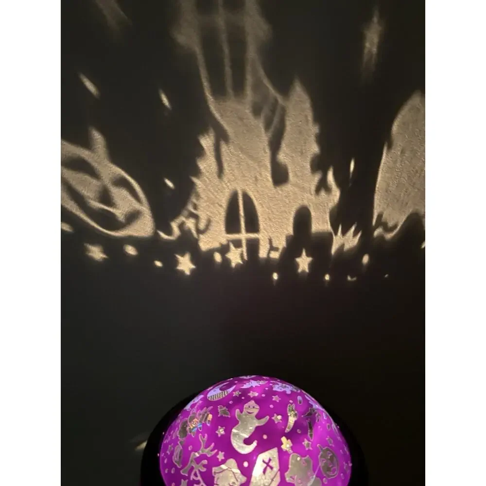 Vtg Totally Ghoul Shadow Lamp Original Box Halloween Rotating Light Show
